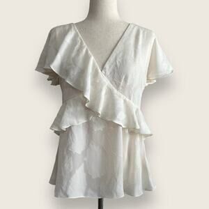 NWT | Michael Michael Kors | V-Neck Wrap Effects Floral Blouse | Size Small